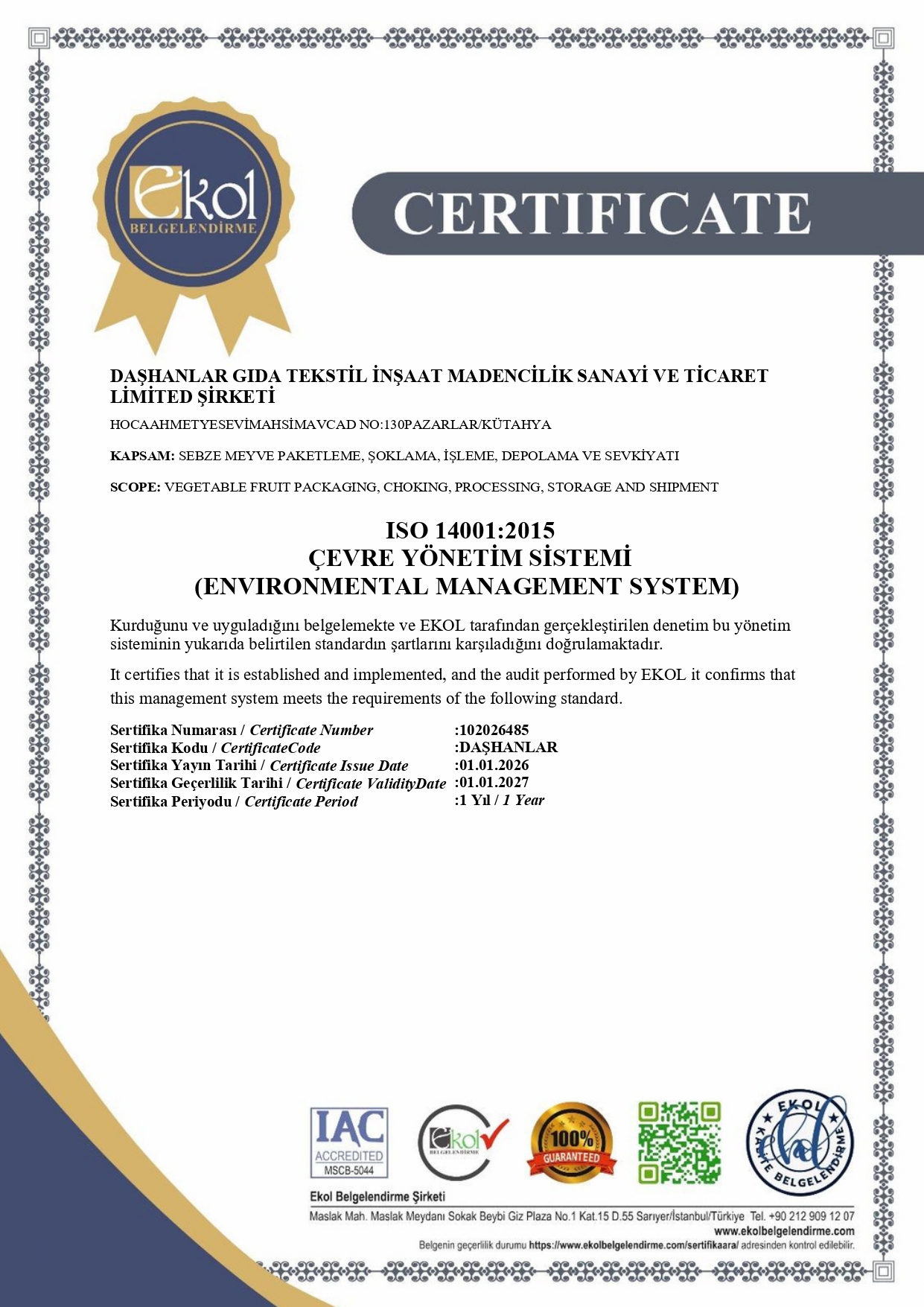 ISO 14001:2015